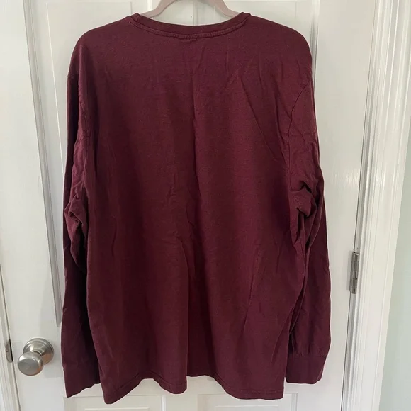 ๐Free with Purchase!๐ US Polo Burgundy Long Sleeve Tshirt size XXL - Picture 2 of 5